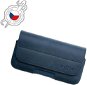 FIXED Posh Case aus echtem Rindsleder - horizontal - Größe 4XL+ - blau - Handyhülle