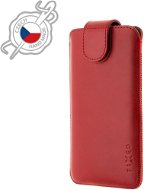 FIXED Posh 4XL piros valódi marhabőr tok - Mobiltelefon tok