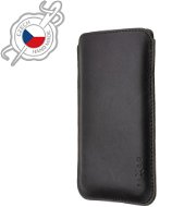 FIXED Slim Torcello vyrobené z pravej kože pre Apple iPhone 12/12 Pro/13/13 Pro čierne - Puzdro na mobil