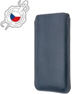 FIXED Slim Torcello vyrobené z pravej kože pre Apple iPhone 12/12 Pro/13/13 Pro modré - Puzdro na mobil