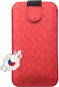 FIXED Soft Slim 6XL+ Red Mesh lezárható PU bőr tok - Mobiltelefon tok