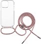 Handyhülle FIXED Pure Neck AntiUV Cover mit rosa Lanyard für Apple iPhone 13 Pro Max - Kryt na mobil