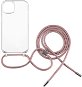 Handyhülle FIXED Pure Neck AntiUV Cover mit rosa Lanyard für Apple iPhone 14 Plus - Kryt na mobil