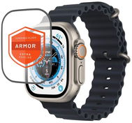 Glass Screen Protector FIXED Armor s aplikátorem pro Apple Watch Ultra 49mm černé - Ochranné sklo