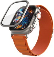 FIXED Armor s ocelovým rámečkem pro Apple Watch Ultra 49mm titanové - Glass Screen Protector