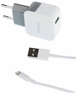 CELLY TURBO travel charger lighting white - Nabíjačka do siete