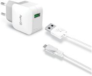 CELLY TURBO travel charger micro USB white - Nabíjačka do siete