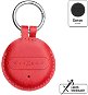 FIXED Sense s červeným koženým pouzdrem a karabinou - Bluetooth lokalizační čip
