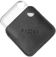 FIXED Case for Tag z pravé hovězí kůže s Tagem podpora Find My černé - Bluetooth Chip Tracker