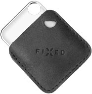 FIXED Case for Tag z pravé hovězí kůže s Tagem podpora Find My černé - Bluetooth lokalizační čip