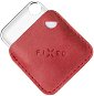 FIXED Case for Tag z pravej hovädzej kože s Tagom podpora Find My červené - Bluetooth lokalizačný čip