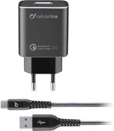 Cellularline Qualcomm® Quick Charge™ 3.0 18W - fekete - Töltő szett