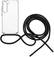 Kryt na mobil FIXED Pure Neck AntiUV s černou šňůrkou na krk pro Samsung Galaxy S23 - Kryt na mobil