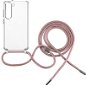 Phone Cover FIXED Pure Neck AntiUV s růžovou šňůrkou na krk pro Samsung Galaxy S23 - Kryt na mobil