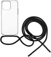 FIXED Pure Neck AntiUV mit schwarzem Lanyard für Apple iPhone 15 Pro Max - Handyhülle