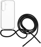 FIXED Pure Neck s černou šňůrkou na krk pro Samsung Galaxy S24 - Phone Cover