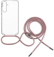 FIXED Pure Neck s růžovou šňůrkou na krk pro Samsung Galaxy A55 5G - Phone Cover