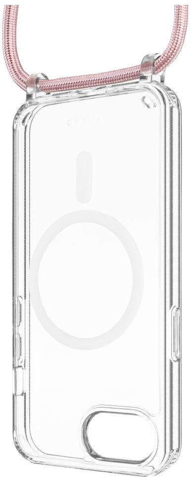 FIXED MagPure Neck Apple iPhone 16e 5G tok rózsaszín nyakpánttal