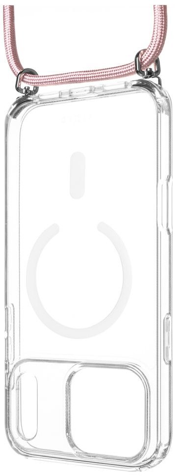 FIXED MagPure Neck Apple iPhone 17 Pro tok rózsaszín nyakpánttal