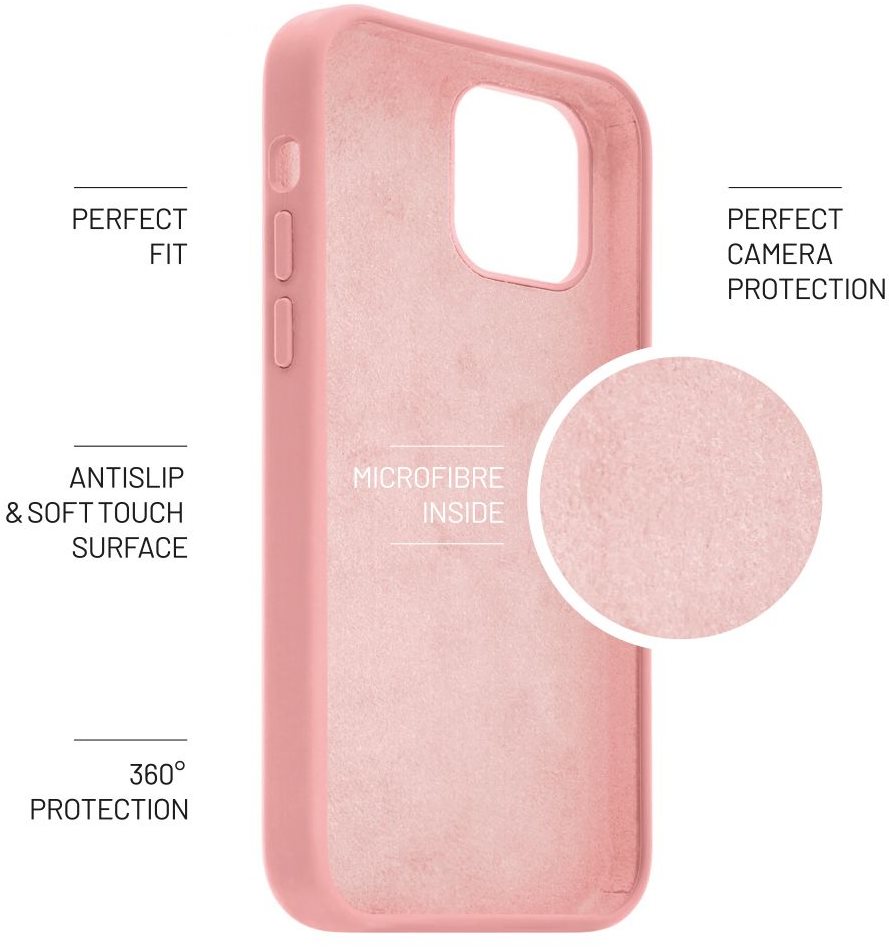 FIXED Flow Liquid Silicon Case for Apple iPhone 11 Pink Phone