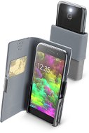 Cellularline Slide &amp; Click L with hinged top of PU leather black - Phone Cover