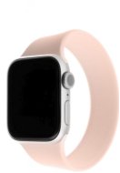 FIXED Elastic Silicone Strap Apple Watch 42/44mm okosórához, S-es méret, rózsaszín - Szíj
