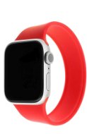 FIXED Elastic Silicone Strap Apple Watch 42/44mm okosórához, S-es méret, piros - Szíj