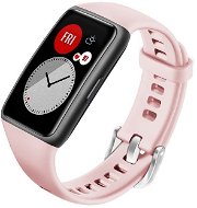 FIXED Silicone Strap for Huawei Band 6 Pink - Watch Strap