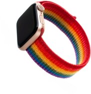 FIXED Nylon Strap Apple Watch 42/44/45/Ultra 49mm - szivárvány - Szíj