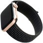 FIXED Nylon Strap Apple Watch 42/44/45/Ultra 49mm - fényvisszaverő fekete - Szíj