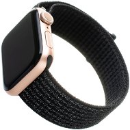 FIXED Nylon Strap Apple Watch 38/40/41mm - fényvisszaverő fekete - Szíj