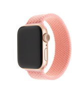 FIXED Elastic Nylon Strap pre Apple Watch 42/44/45/Ultra 49mm veľkosť XS ružový - Remienok na hodinky