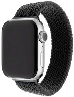 FIXED Elastic Nylon Strap Apple Watch 38/40/41mm okosórához, S-es méret, fekete - Szíj