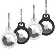 FIXED Silky Apple AirTag - 4db, 2x fekete + 2x fehér - AirTag pánt