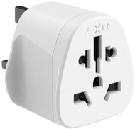 FIXED UK Adapter for connecting UK US AUS chargers to UK sockets white - Travel Adapter