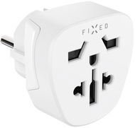 FIXED EU Adapter2 pro zapojení UK US AUS nabíječek do EU zásuvek bílý - Cestovní adaptér