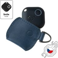 FIXED Smile Hülle aus echtem Rindsleder mit Smart Tracker FIXED Smile PRO blau - Schlüsselanhänger