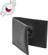 FIXED Wallet for AirTag z pravej hovädzej kože čierna - Peňaženka