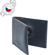 FIXED Wallet for AirTag aus echtem Rindsleder - blau - Portemonnaie