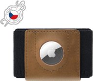 Peňaženka FIXED Tiny Wallet for AirTag z pravej hovädzej kože hnedá - Peněženka