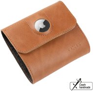 FIXED Classic Wallet for AirTag, valódi marhabőr barna színben - Pénztárca