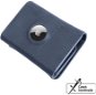 Peněženka FIXED Tripple Wallet for AirTag z pravé hovězí kůže modrá - Peněženka