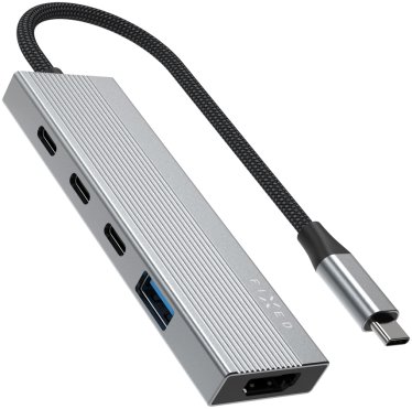 FIXED HUB Core 5-in-1 USB-C for Laptops and Tablets 100W PD 3.0 Space Grey - USB Hub - Main image