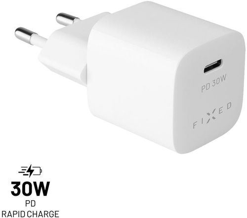 FIXED PD Rapid Charge Mini s USB-C výstupem a podporou PD 30W bílá - Nabíječka do sítě - Hlavní obrázek