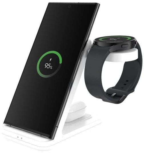FIXED Samsung Powerstation vezeték nélküli töltéssel, 3 eszközhöz, fehér