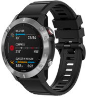 FIXED Silicone Strap na Garmin QuickFit 22 mm čierny - Remienok na hodinky