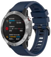 Remienok na hodinky FIXED Silicone Strap na Garmin QuickFit 22 mm modrý - Řemínek