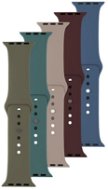 FIXED Silikonarmband für Apple Watch 42/44/45/49mm blau/grün/beige/weinrot/khaki - Armband