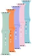FIXED Silicone Strap pre Apple Watch 42/44/45/49 mm modrý/zelený/ružový/fialový/oranžový - Remienok na hodinky