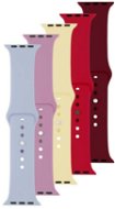 FIXED Silicone Strap pre Apple Watch 42/44/45/49 mm červený/modrý/žltý/fialový/vínový - Remienok na hodinky
